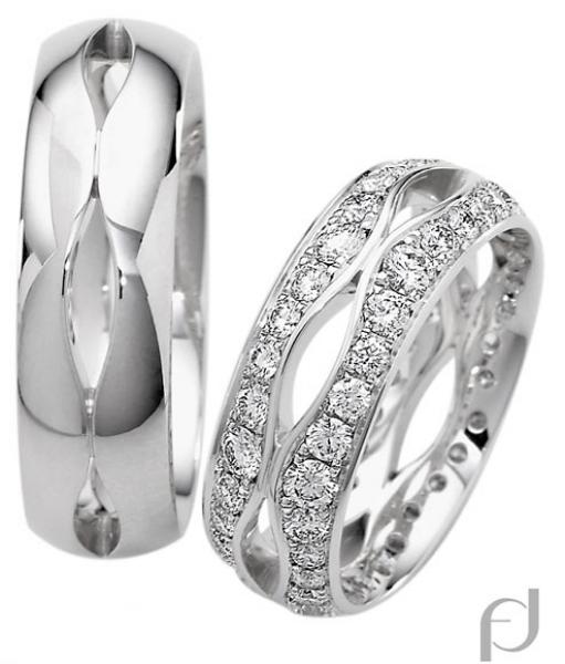 Trauringe Weissgold von Furrer Jacot 62-52530 + 71-26530